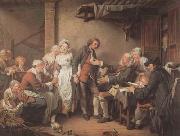 Jean Baptiste Greuze L'Accordee du Village (mk08) Sweden oil painting artist
